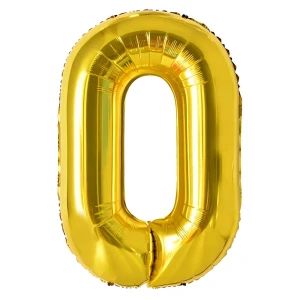 Balon Foliowy Złoty "0" 1m