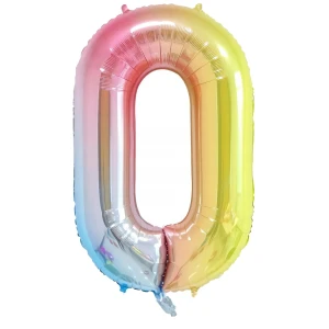 Balon Foliowy Tęczowy "0" 1m