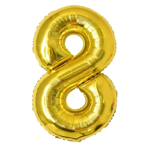 Balon Foliowy Złoty "8" 1m