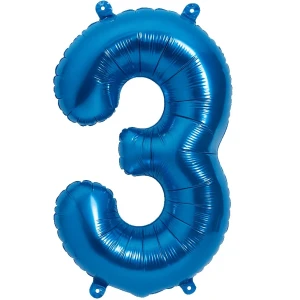 Balon foliowy CYFRA 3 Niebieska 100cm