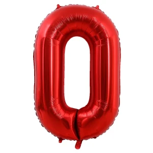 Balon foliowy CYFRA 0 Czerwona 100cm