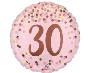 Balon foliowy Liczba 30 Urodziny, 46 cm