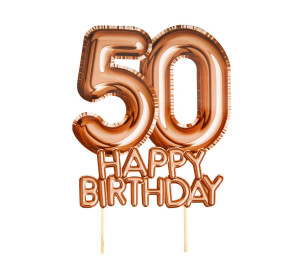 Piker złoto-różowy 50 Happy Birthday