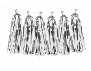 Girlanda frędzle, srebrny