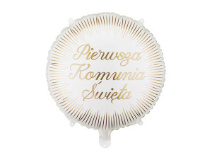 Balon foliowy pastylka ''Pierwsza komunia święta'', 35x35 cm
