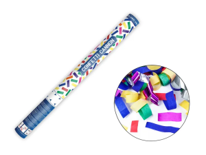 Tuba z kolorowymi prostokątnymi konfetti 60cm