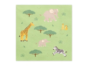 Serwetki Safari, 33x33 cm, mix (1 op. / 12 szt.)