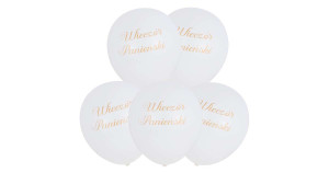 Balony białe Wieczór panieński/ 5szt.