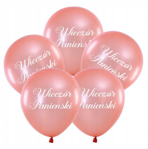 Balony rose gold Wieczór panieński/ 5szt.