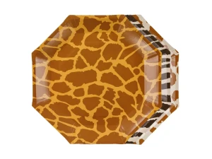 Talerzyki Safari cętki, 23 cm, mix (1 op. / 6 szt.)