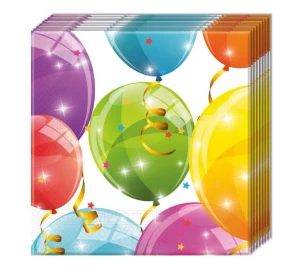 Serwetki Sparkling Balloons, 33x33 cm, 20 szt.