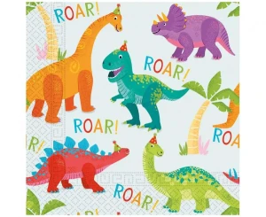 Serwetki papierowe 33X33 cm DECORATA PARTY DINO PARTY FSC, 20 szt.