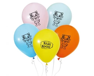 Balony Gemar 12, pastel kicia kocia, 5szt.