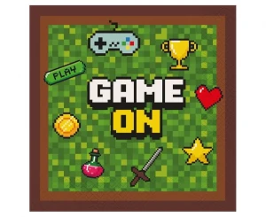 Serwetki pap., Game On, 33 x 33 cm, 20 szt.