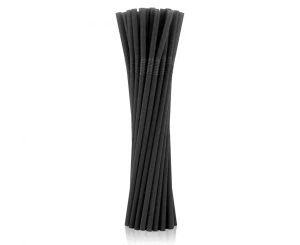 Rurki (słomki) łamane wielokrotnego użytku, czarne 5x210mm/ 100 szt.