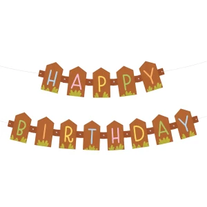Baner Happy Birthday Farma 182x17 cm