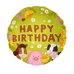 Balon foliowy Happy Birthday Farma 45cm