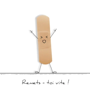 Cartes « Remets-toi vite ! » (3 pcs)