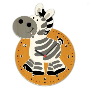 Horloge murale pour chambre d'enfant -Zebra