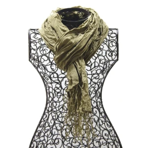 Foulard en soie no 8, olive foncé