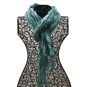 Foulard en soie no 8, vert-turquoise
