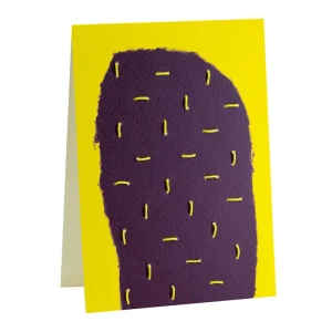 Carte pliable A6 «JAUNE-POURPRE»