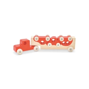 Transporteur de voitures rouge