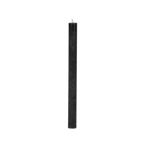 Bougies longues Weizenkorn Ø 22 mm – 12 pièces -Schwarz-28 cm