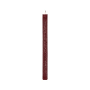 Bougies longues Weizenkorn Ø 22 mm – 12 pièces -Bordeaux-20 cm