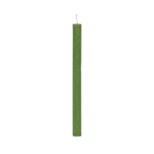 Bougies longues Weizenkorn Ø 22 mm – 12 pièces -Moosgrün-20 cm