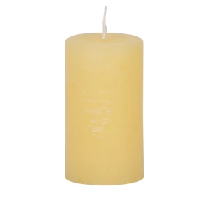 Bougies unies Weizenkorn Ø 50 mm – 6 pièces -9 cm-Pastellgelb