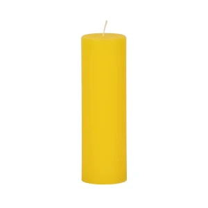 Bougies unies Weizenkorn Ø 50 mm – 6 pièces -16 cm-Zitrone