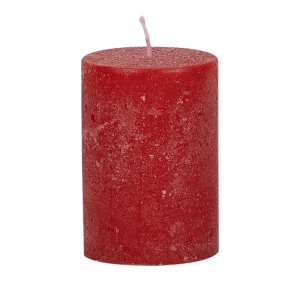 Bougies unies Weizenkorn Ø 50 mm – 6 pièces -7 cm-Karminrot