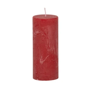 Bougies unies Weizenkorn Ø 50 mm – 6 pièces -Karminrot-12 cm