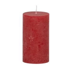 Bougies unies Weizenkorn Ø 50 mm – 6 pièces -9 cm-Karminrot