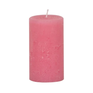 Bougies unies Weizenkorn Ø 50 mm – 6 pièces -Rosa-9 cm