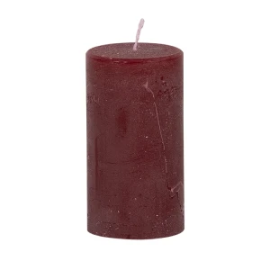 Bougies unies Weizenkorn Ø 50 mm – 6 pièces -Bordeaux-9 cm