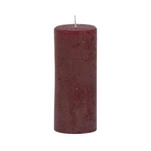 Bougies unies Weizenkorn Ø 50 mm – 6 pièces -Bordeaux-12 cm