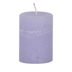 Bougies unies Weizenkorn Ø 50 mm – 6 pièces -7 cm-Hellviolett