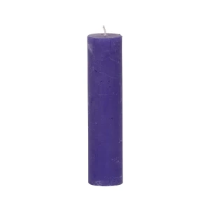 Bougies unies Weizenkorn Ø 50 mm – 6 pièces -21 cm-Schwertlilie