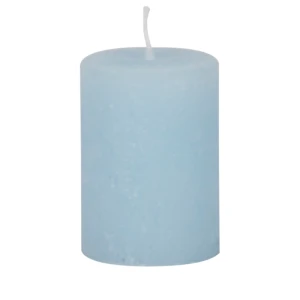 Bougies unies Weizenkorn Ø 50 mm – 6 pièces -Eisblau-9 cm