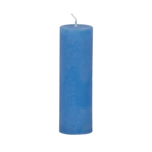 Bougies unies Weizenkorn Ø 50 mm – 6 pièces -Himmelblau-16 cm