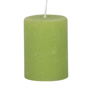 Bougies unies Weizenkorn Ø 50 mm – 6 pièces -7 cm-Lindengrün