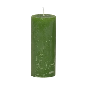 Bougies unies Weizenkorn Ø 50 mm – 6 pièces -Moosgrün-12 cm