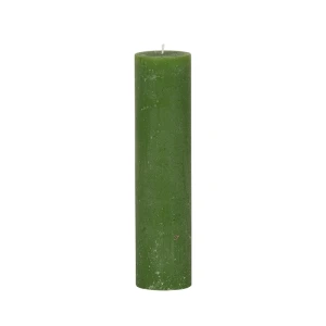 Bougies unies Weizenkorn Ø 50 mm – 6 pièces -Moosgrün-21 cm
