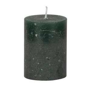 Bougies unies Weizenkorn Ø 50 mm – 6 pièces -7 cm-Tannengrün