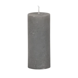Bougies unies Weizenkorn Ø 50 mm – 6 pièces -Steingrau-12 cm