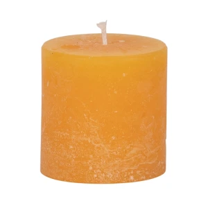 Bougies unies Weizenkorn Ø 66 mm – 4 pièces -7 cm-Goldgelb