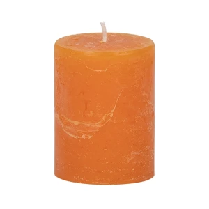 Bougies unies Weizenkorn Ø 66 mm – 4 pièces -9 cm-Mandarin