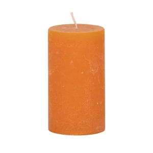 Bougies unies Weizenkorn Ø 66 mm – 4 pièces -Mandarin-12 cm